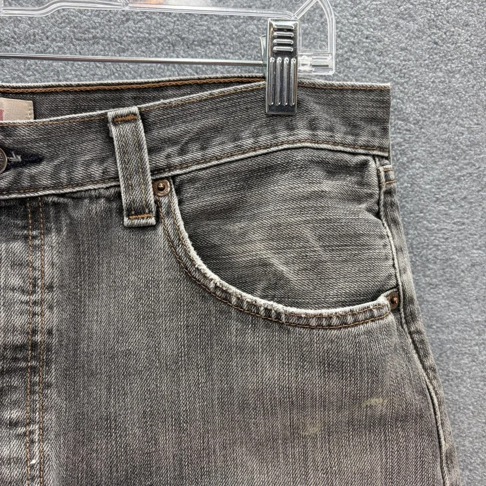 VTG 90s Y2K Levis 501 Jeans Men 34x34 Gray Straight Denim Button Fly Distressed